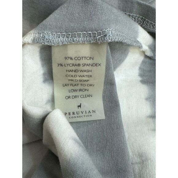 Peruvian Connection Women's Gray Tie-Dye Maxi Dress Size M Long Sleeve - Picture 6 of 6